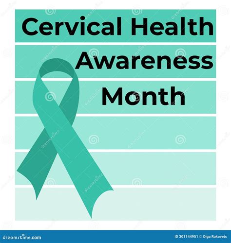 Cervical Health Awareness Month Health Themed Poster Or Banner Stock