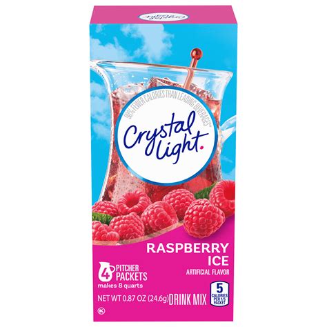 Raspberry Ice Artificially Flavored Powdered Drink Mix Crystal Light Products Heinz®