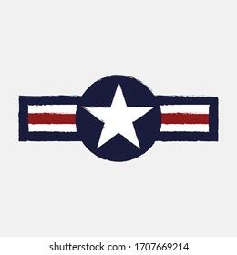 Us Air Force Roundel Military Symbol Stock Vector Royalty Free