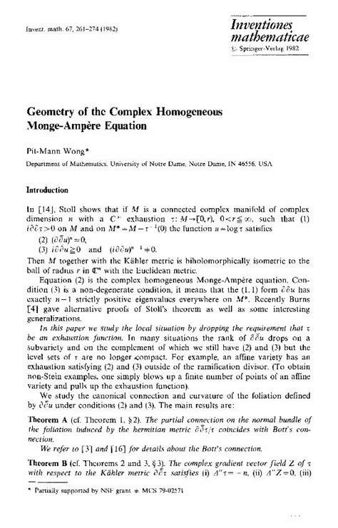 PDF Geometry of the complex homogeneous Monge Ampère equation