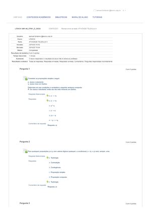 Revisar Envio Do Teste Question Rio Unidade Ii L Gica L Gica