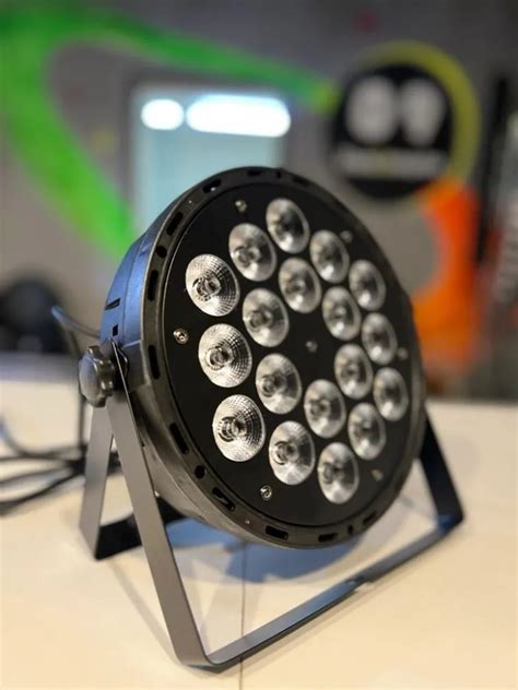 09iluminação Refletor Led Par 64 Slim Rgbw 18 Leds Cree De 12w Quadriled