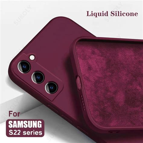 Quadratische Fl Ssige Silikon H Lle F R Samsung Galaxy S Ultra S