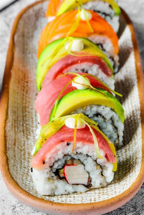 Rainbow Roll Sushi Easy Weeknight Recipes