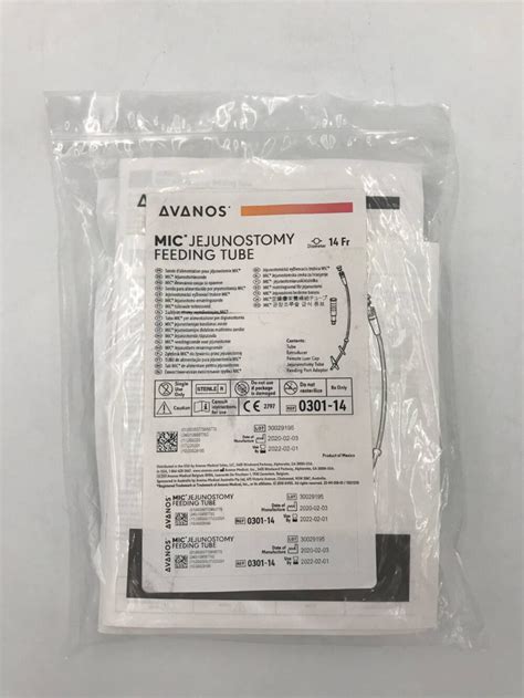 Avanos 0301 14 Mic Jejunostomy Feeding Tube 14f X Gb Tech Usa