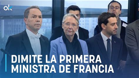 Dimite La Primera Ministra De Francia Elisabeth Borne Youtube