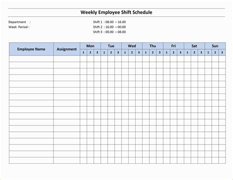 Free Employee Schedule Template Of 7 Monthly Staff Schedule Template Excel Exceltemplates