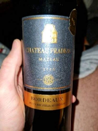 Ch Teau Pradeau Mazeau Bordeaux Vivino Us