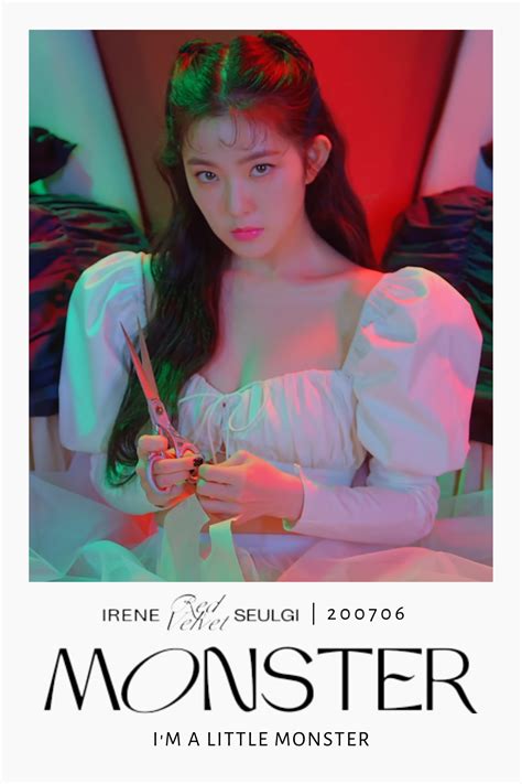 Irene Seulgi Monster Minimalist Paint Chip Polaroid Red Velvet