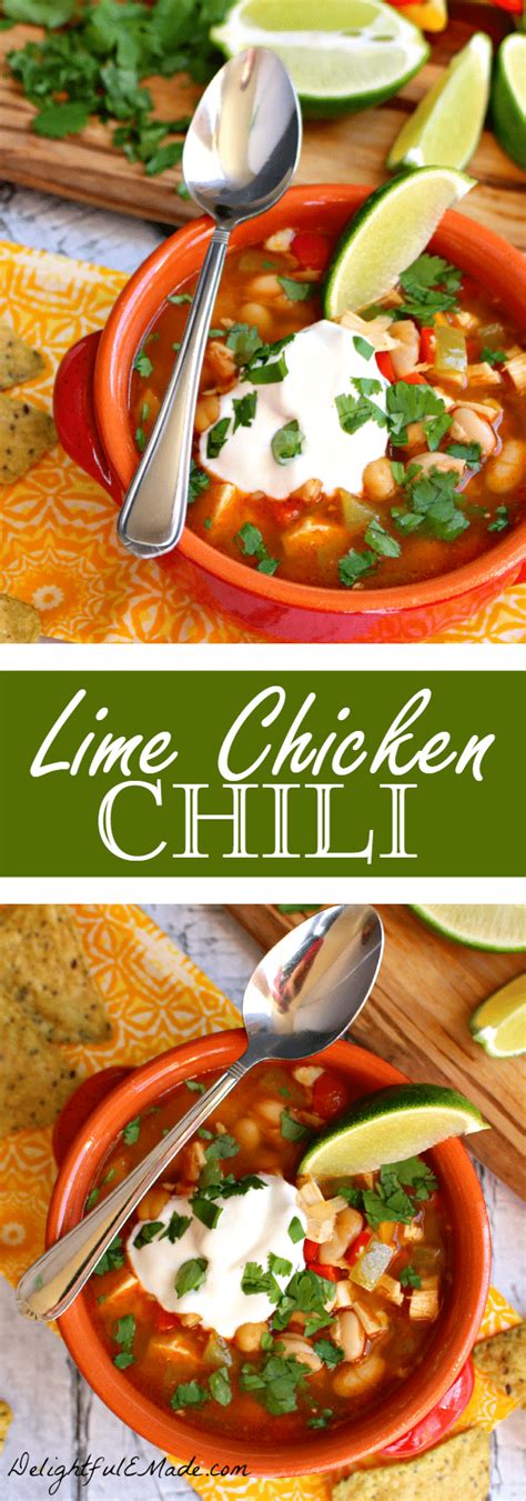 Lime Chicken Chili - Delightful E Made