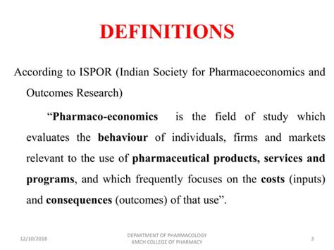 Pharmacoeconomics PPT