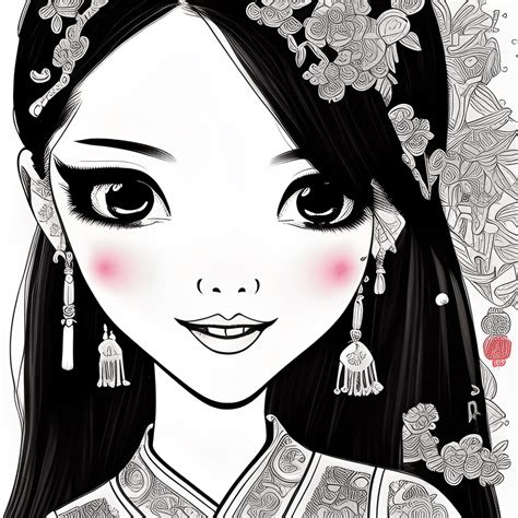 Chinese Girl Drawing