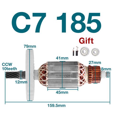 Ac V Oem Rotor Armature For Hitachi C Circular Saw Teeth