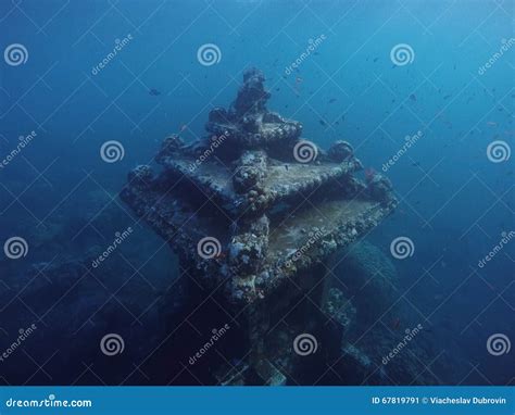 Underwater temple stock image. Image of light, nature - 67819791