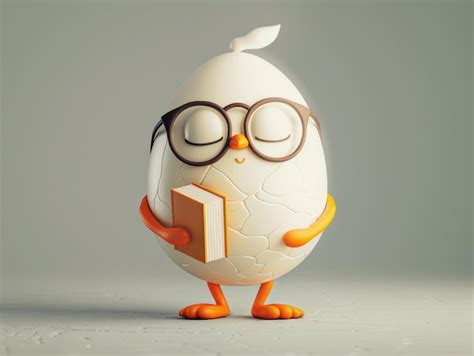 Premium Photo | Egg wearing glasses