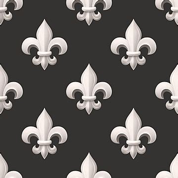 Realistic White Fleur De Lis Icon On White Background Vector Logo