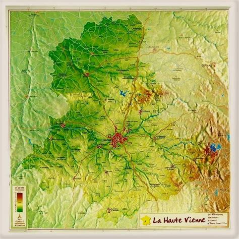 Carte En Relief De La Haute Vienne Georelief Lupon Gov Ph