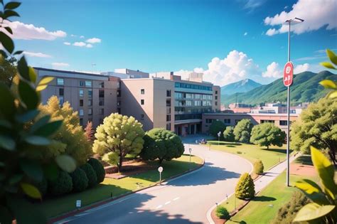 Premium AI Image | A view of the campus of the university of korea.