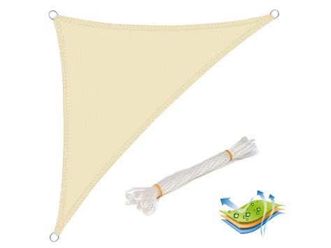 Voile Dombrage Triangulaire En Hdpe Protection Contre Le Soleil 3x3x4