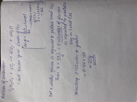 What Is The Mass Of Glucose Required To Produce 44 G Of Co2 On Complete