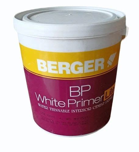 Berger BP White Primer 4 Ltr At Rs 564 Bucket In New Delhi ID