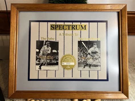 SPECTRUM GOLD SIGNATURE 1993 Babe Ruth Lou Gehrig 1011 De 5000 HOF