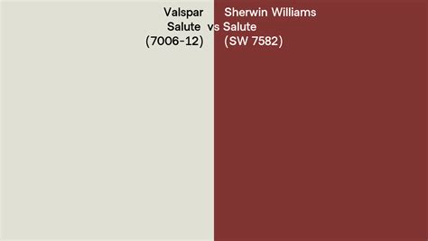 Valspar Salute 7006 12 Vs Sherwin Williams Salute SW 7582 Side By