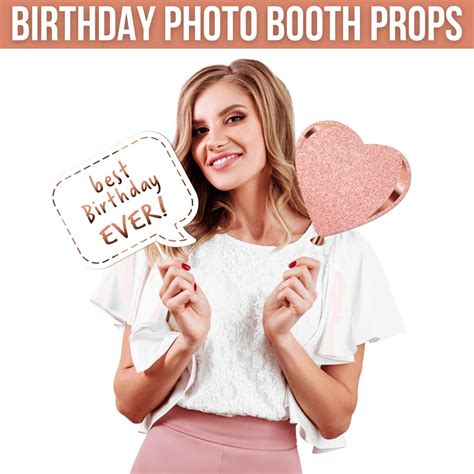 Birthday Photo Booth Props And Table Centerpieces Count Rose