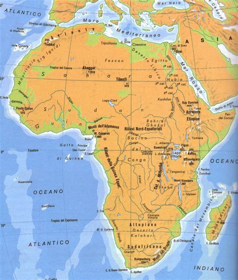 Cartina Fisica Africa In Italiano Cartina Geografica Mondo