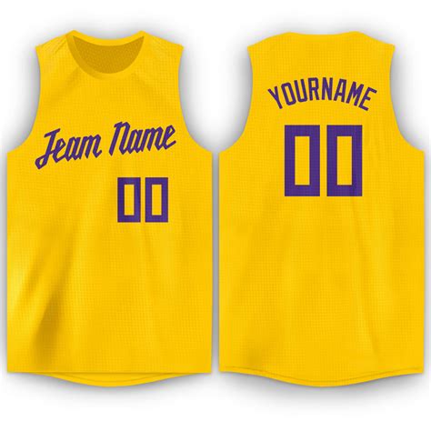 Custom Gold Purple Round Neck Basketball Jersey – Munizka Store