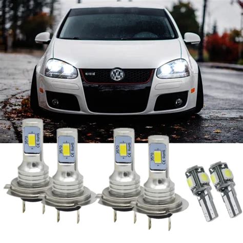 For Vw Golf Mk X Headlight Bulbs Xenon Led White Sidelight Light High