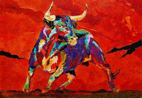 Bull Painting by Jan-Frits Obers | Saatchi Art