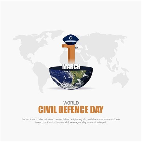 Premium Vector World Civil Defense Day Observed On March 1st