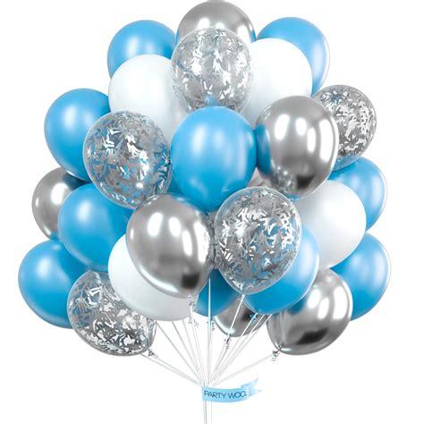 Buy Partywoo Blue Balloons Pcs Light Blue Balloons White Balloons