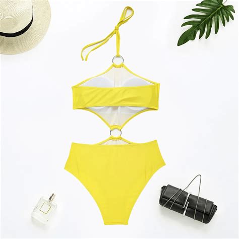 Sexy Fashion Transparent Bikini Women V Neck Swimwear Sleeveless Solid