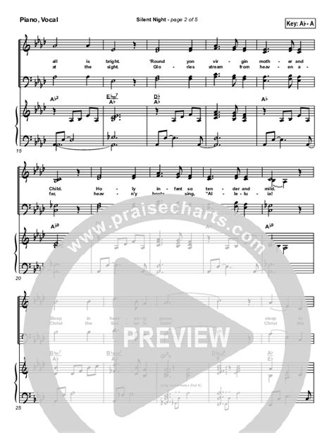 Silent Night Sheet Music Pdf Praisecharts Band Arr Daniel Galbraith