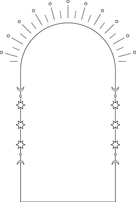 Celestial Monoline Arch Frame Element 25261628 Vector Art At Vecteezy