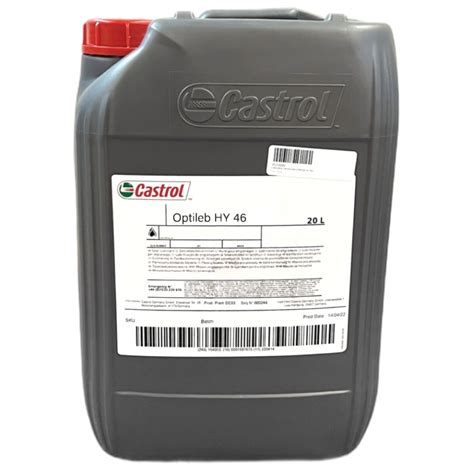 Castrol Optileb Hy Food Grade Hydraulic Oil Hlp Iso Vg L