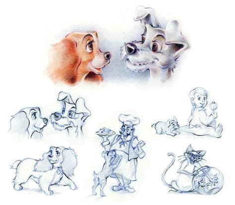 Lady And The Tramp Sketches By Jeremiasch On Deviantart Disney