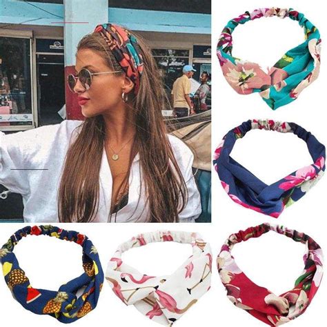 Fashion Women Girls Summer Bohemian Hair Bands Print Headbands Vintage