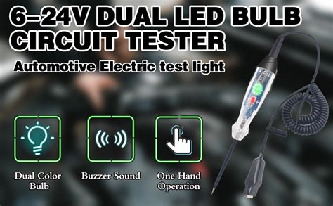 AWBLIN Automotive Buzzer Test Light DC 6 24V Dual Color LED Bulb Auto