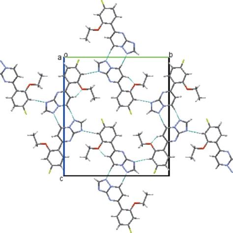 A View Along The A Axis Of The Crystal Packing Of The Title Compound