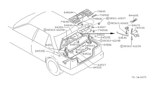 Trunk Lid Fitting 1989 Nissan Stanza Sedan