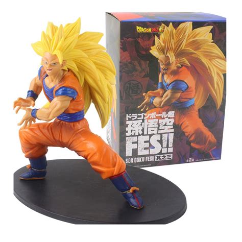 Juguete Muñeco Figura Goku Dragon Ball Z Saiyajin SSJ3 Con Caja GCR