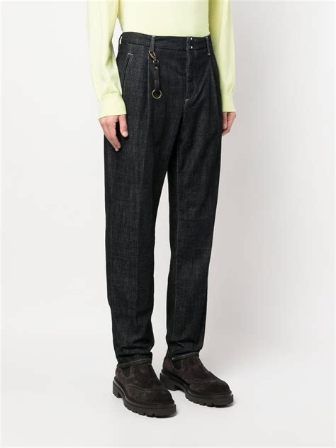 Incotex Straight Leg Denim Trousers Blue Farfetch Uk