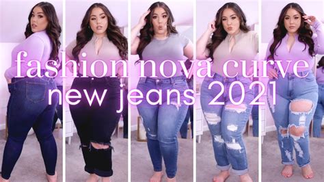 Fashion Nova Curve Jeans Try On Haul 2021 Youtube