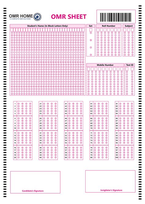 My Publications Omr Sheet For 100 Questions Omr Home Page 1 Created With