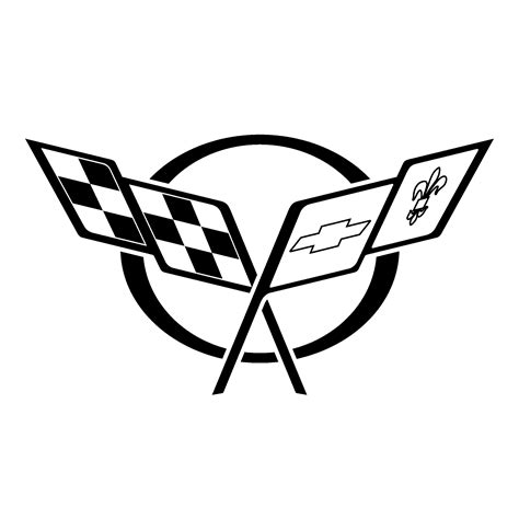 C6 Corvette Logo Black And White