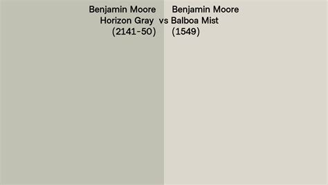 Benjamin Moore Horizon Gray Vs Balboa Mist Side By Side Comparison