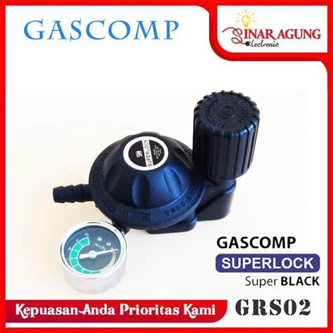 Jual GASCOMP SUPERLOCK REGULATOR GRS02 GRS 02 ORIGINAL BLACK